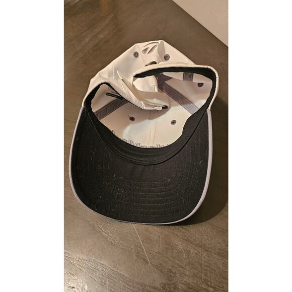 TaylorMade Golf Mens White Gray Adjustable Strapback Hat - Picture 4 of 4